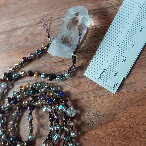 Natural Quartz Crystal Necklace,  Artisan Jewelry by Rust Belt Raised, Quartz - Picture 11 of 14